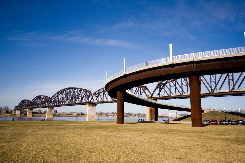 The Big Four Bridge over the Ohio River on a clear day